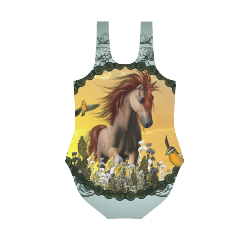 Wonderful horse Vest One Piece Swimsuit (Model S04)