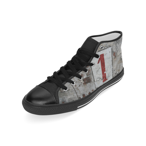 Number 1 Men’s Classic High Top Canvas Shoes (Model 017)