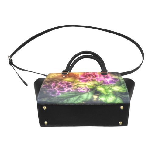 Purple Flowers Classic Shoulder Handbag (Model 1653)