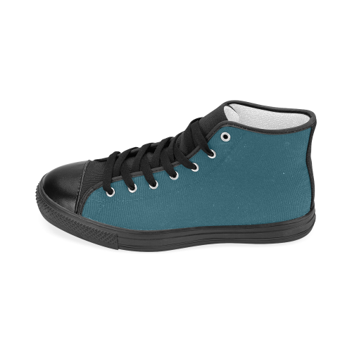 Blue Coral Men’s Classic High Top Canvas Shoes (Model 017)