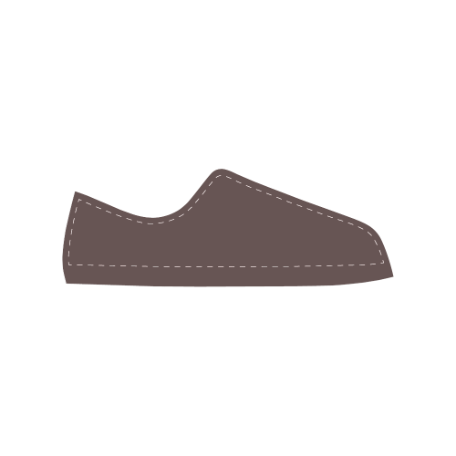 Deep Mahogany Men's Classic Canvas Shoes (Model 018)