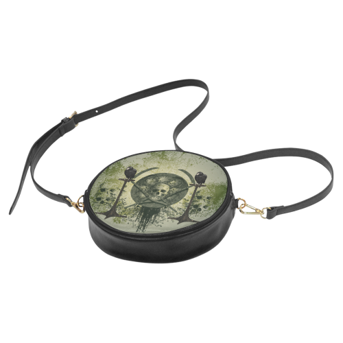 Awesome skulls Round Sling Bag (Model 1647)