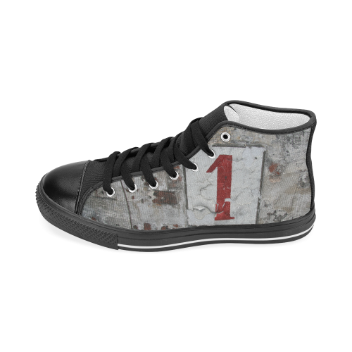 Number 1 Men’s Classic High Top Canvas Shoes (Model 017)