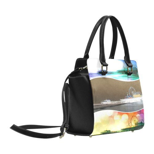Santa Monica Pier Tricolor Classic Shoulder Handbag (Model 1653)