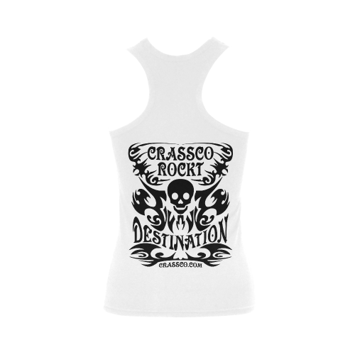 SKULL 2 DESIGN Women's Shoulder-Free Tank Top (Model T35)