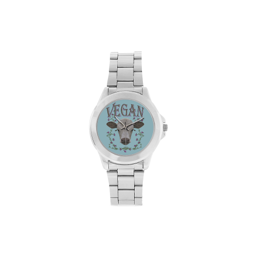 VEGAN CALF Unisex Stainless Steel Watch(Model 103)