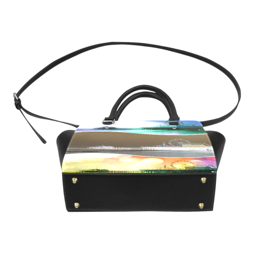 Santa Monica Pier Tricolor Classic Shoulder Handbag (Model 1653)