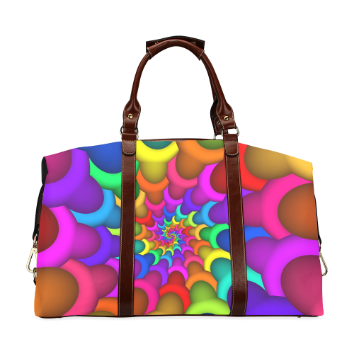 Psychedelic Rainbow Spiral Classic Travel Bag (Model 1643)
