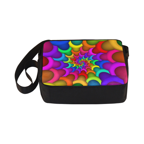 Psychedelic Rainbow Spiral Classic Cross-body Nylon Bags (Model 1632)