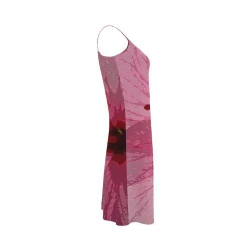 Wild Pink Hibiscus Alcestis Slip Dress (Model D05)