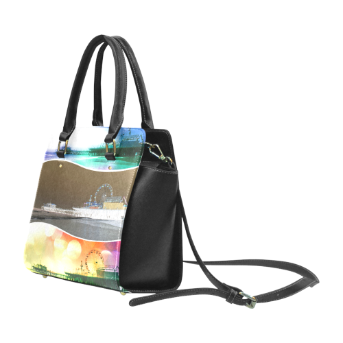 Santa Monica Pier Tricolor Classic Shoulder Handbag (Model 1653)