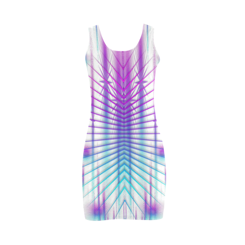 Star fall in rainbow landscape Medea Vest Dress (Model D06)