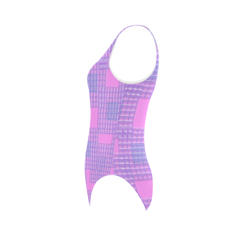 PINK PLASTIC OPTIC Vest One Piece Swimsuit (Model S04)