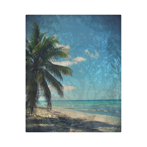 Caribbean Blue Duvet Cover 86"x70" ( All-over-print)
