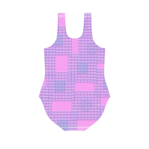 PINK PLASTIC OPTIC Vest One Piece Swimsuit (Model S04)