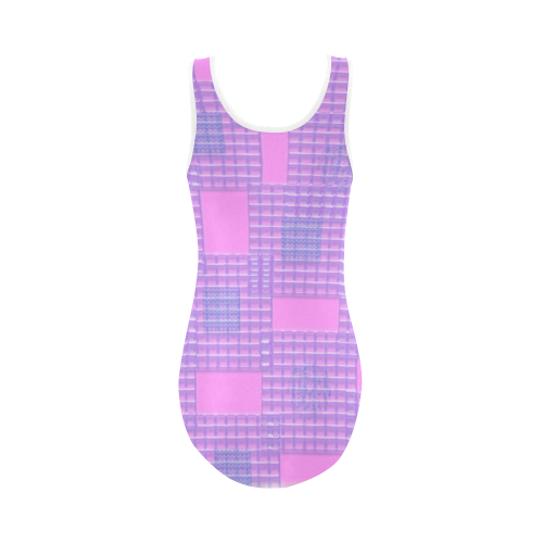 PINK PLASTIC OPTIC Vest One Piece Swimsuit (Model S04)