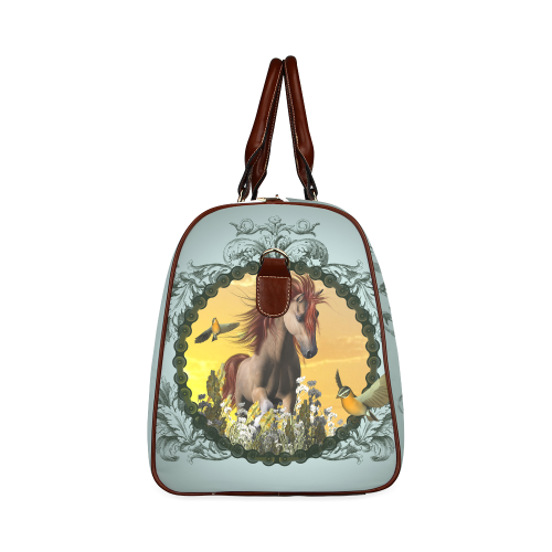 Horse with birds Waterproof Travel Bag/Small (Model 1639)