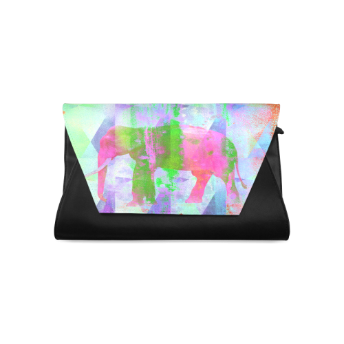 Neon Pink Elephant Clutch Bag (Model 1630)