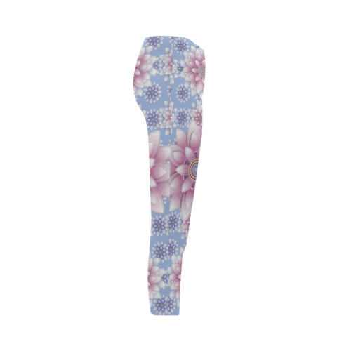 ornaments pink & blue Capri Legging (Model L02)