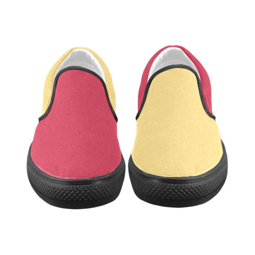 Lollipop and Lemon Drop Women's Unusual Slip-on Canvas Shoes (Model 019)
