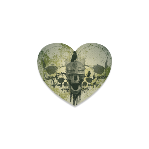 Skull with crow Heart Coaster