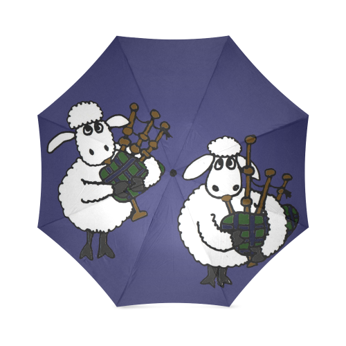 Funny Sheep Playing the Bagpipes Foldable Umbrella (Model U01)