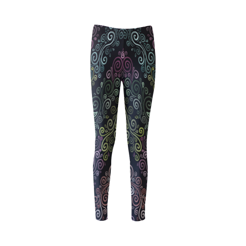 Psychedelic pastel rainbow Cassandra Women's Leggings (Model L01)