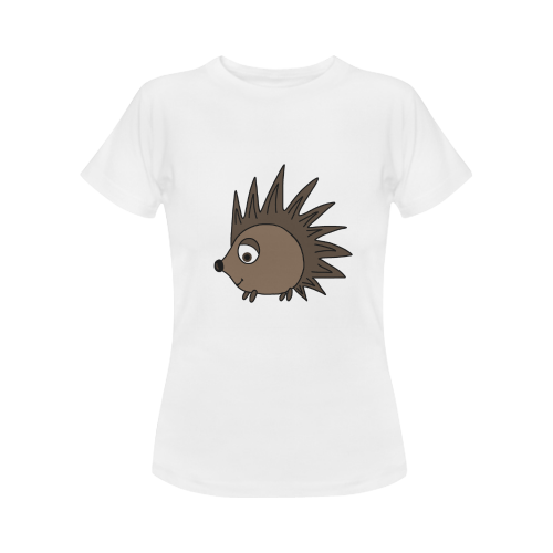 Cute Cartoon Hedgehog Women's Classic T-Shirt (Model T17）