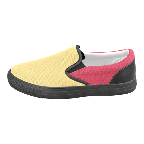 Lollipop and Lemon Drop Women's Unusual Slip-on Canvas Shoes (Model 019)