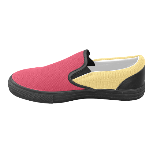 Lollipop and Lemon Drop Women's Unusual Slip-on Canvas Shoes (Model 019)