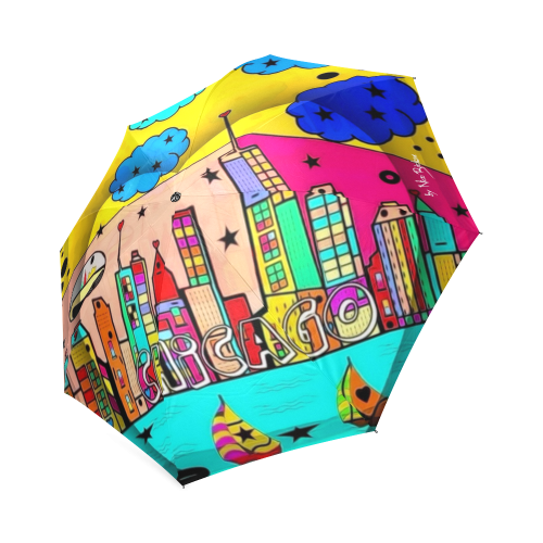 Chicago by Nico Bielow Foldable Umbrella (Model U01)