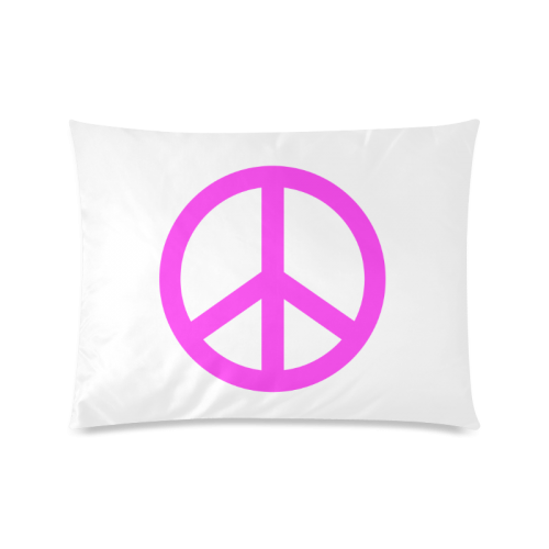 pink peace Custom Picture Pillow Case 20"x26" (one side)