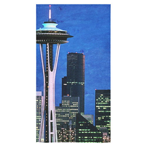 Seattle Space Needle Watercolor Bath Towel 30"x56"