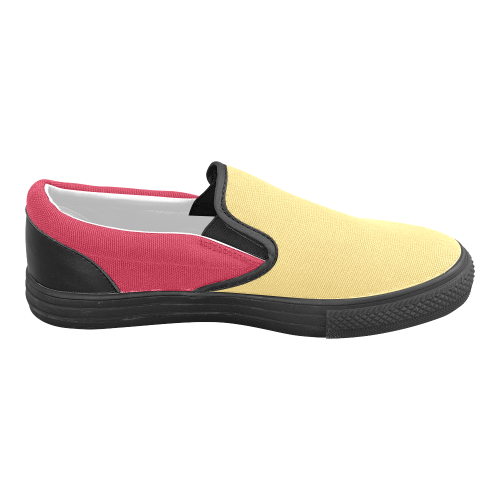 Lollipop and Lemon Drop Women's Unusual Slip-on Canvas Shoes (Model 019)