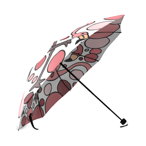 Funny Pink Flamingo Birds Art Foldable Umbrella (Model U01)