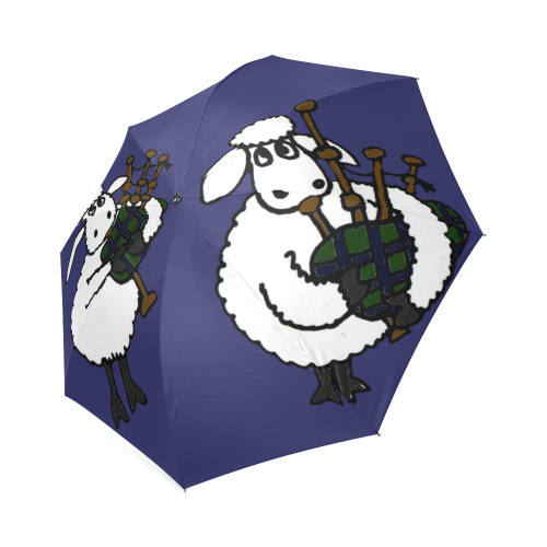 Funny Sheep Playing the Bagpipes Foldable Umbrella (Model U01)