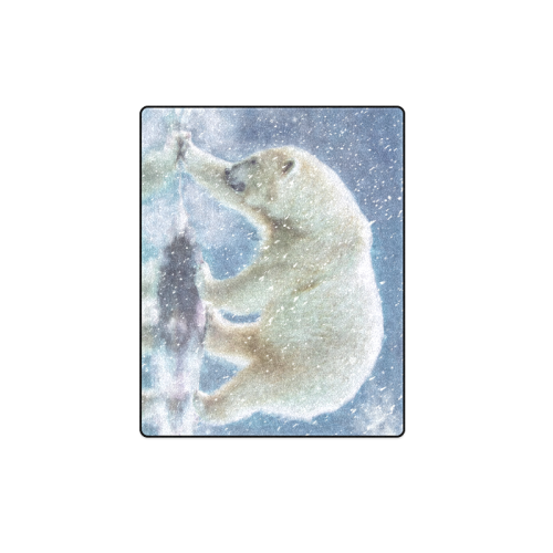 A polar bear at the water Blanket 40"x50"