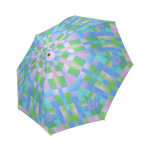 Pretty Pastel Pixel Mosaic Foldable Umbrella (Model U01)