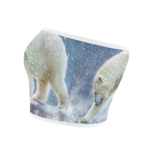 A polar bear at the water Bandeau Top