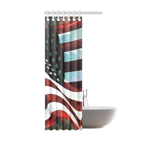 A abstract waving usa flag Shower Curtain 36"x72"