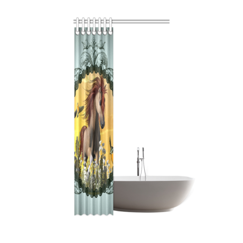 Horse with birds Shower Curtain 36"x72"