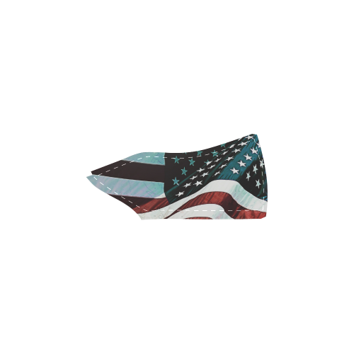 A abstract waving usa flag Men's Unusual Slip-on Canvas Shoes (Model 019)