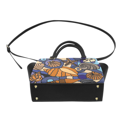 Colorful Artistic Seashells Abstract Art Classic Shoulder Handbag (Model 1653)