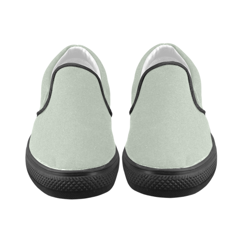 Sea Foam Men's Unusual Slip-on Canvas Shoes (Model 019)