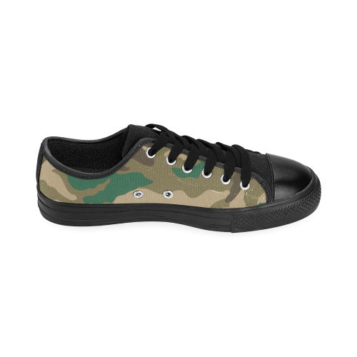 Woodland Camo Men's Classic Canvas Shoes (Model 018)