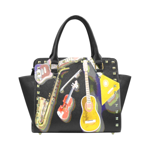 Music Rivet Shoulder Handbag (Model 1645)