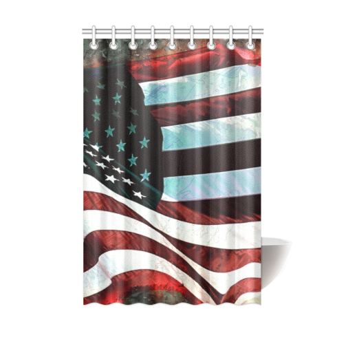 A abstract waving usa flag Shower Curtain 48"x72"