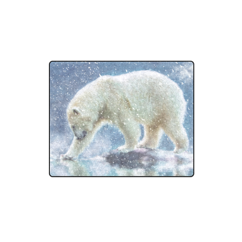 A polar bear at the water Blanket 40"x50"