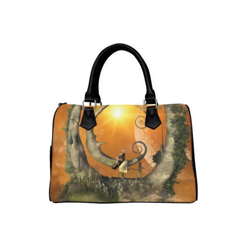 The moon Boston Handbag (Model 1621)