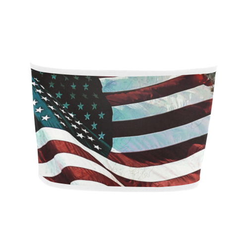 A abstract waving usa flag Bandeau Top